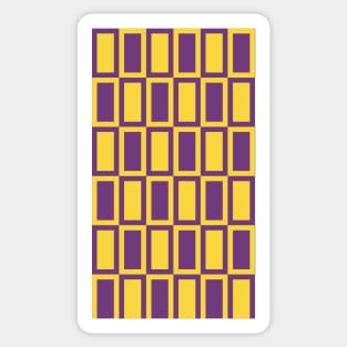 Purple and Yellow Rectangular Seamless Pattern 004#001 Sticker